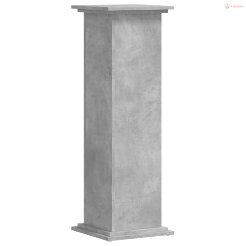 Betonszürke szerelt fa növényállvány 33 x 33 x 100 cm