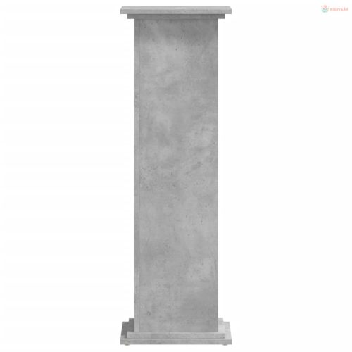 Betonszürke szerelt fa növényállvány 33 x 33 x 100 cm
