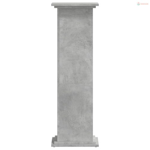 Betonszürke szerelt fa növényállvány 33 x 33 x 100 cm