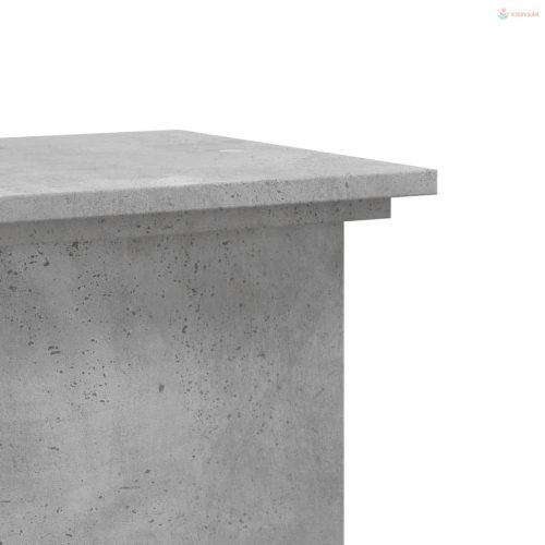 Betonszürke szerelt fa növényállvány 33 x 33 x 100 cm