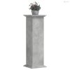 Betonszürke szerelt fa növényállvány 33 x 33 x 100 cm