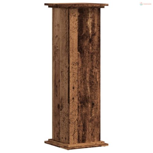 Antik fa színű szerelt fa növényállvány 33 x 33 x 100 cm