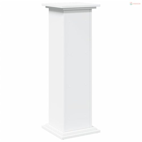 Fehér szerelt fa bemutatóállvány tárolóval 31 x 30 x 90 cm