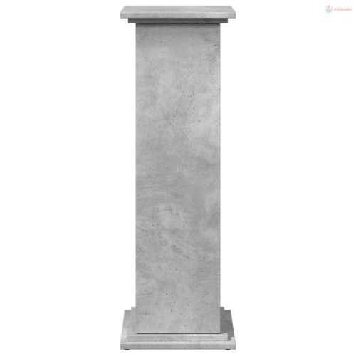 Betonszürke szerelt fa bemutatóállvány tárolóval 31x30x90 cm