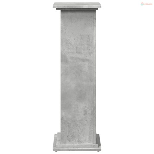 Betonszürke szerelt fa bemutatóállvány tárolóval 31x30x90 cm
