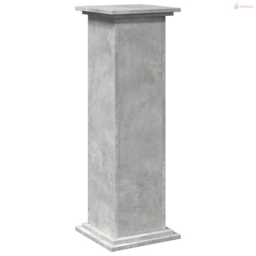Betonszürke szerelt fa bemutatóállvány tárolóval 31x30x90 cm