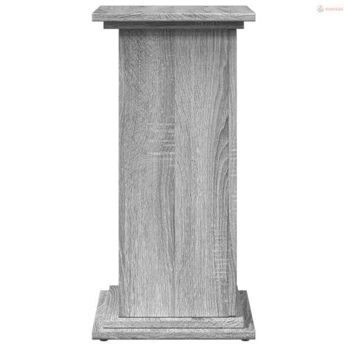 Szürke sonoma szerelt fa bemutatóállvány tárolóval 31x30x60 cm