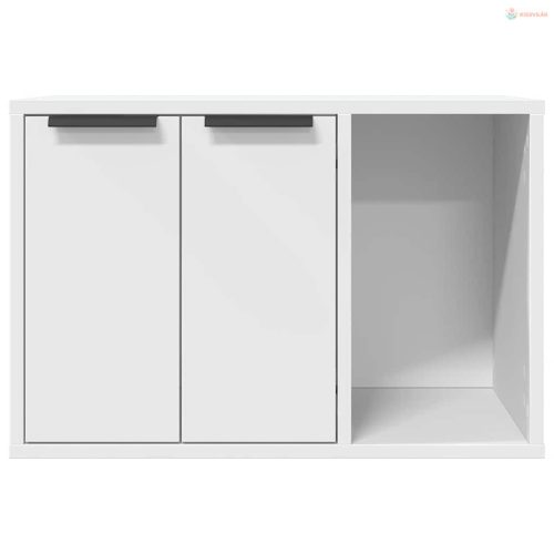 Fehér szerelt fa macskaalomdoboz 60 x 40 x 40 cm