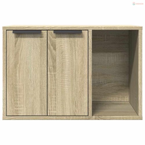 Sonoma tölgy színű szerelt fa macskaalomdoboz 60 x 40 x 40 cm