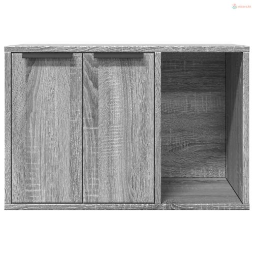 Szürke sonoma színű szerelt fa macskaalomdoboz 60 x 40 x 40 cm