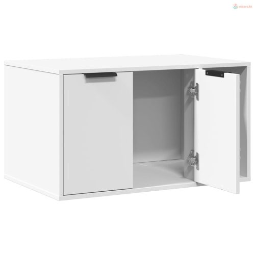 Fehér szerelt fa macskaalomdoboz 80 x 50 x 45 cm