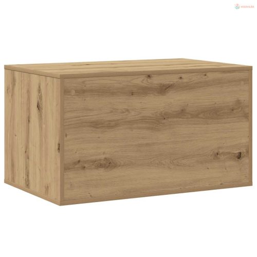 Kézműves tölgy színű szerelt fa macskaalomdoboz 80 x 50 x 45 cm