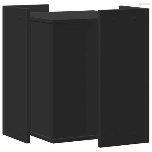 Fekete szerelt fa macskaalomdoboz 42 x 42 x 51 cm