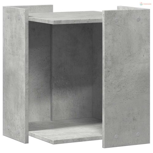 Betonszürke szerelt fa macskaalomdoboz 42 x 42 x 51 cm