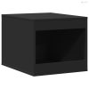 Fekete szerelt fa macskaalomdoboz 47 x 59 x 42 cm