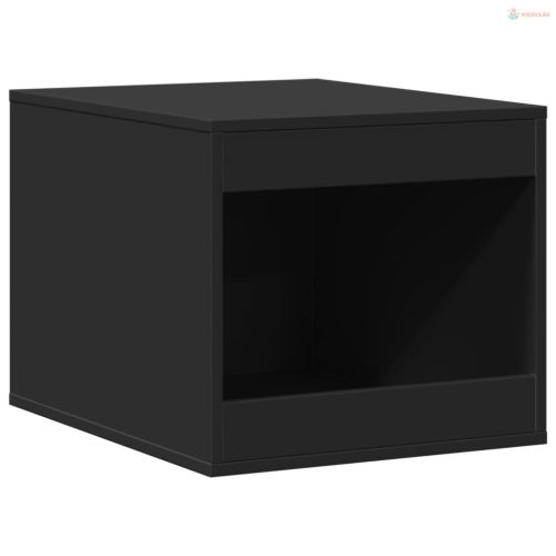 Fekete szerelt fa macskaalomdoboz 47 x 59 x 42 cm