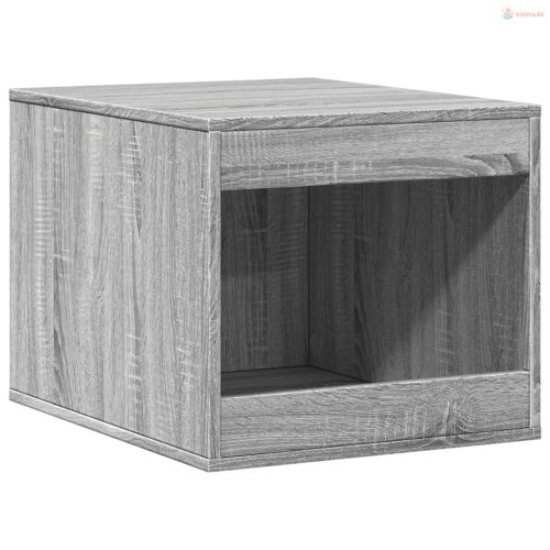 Szürke sonoma színű szerelt fa macskaalomdoboz 47 x 59 x 42 cm