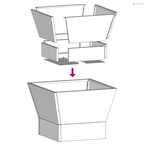 Tűzrakó Fekete 40 x 40 x 35 cm Acél