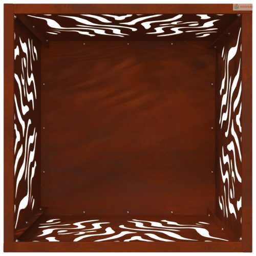 Tűzrakó Barna 40 x 40 x 40 cm időjárásálló acél