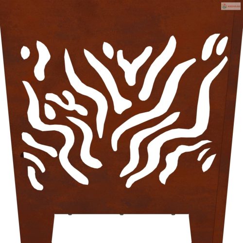 Tűzrakó Barna 40 x 40 x 40 cm időjárásálló acél