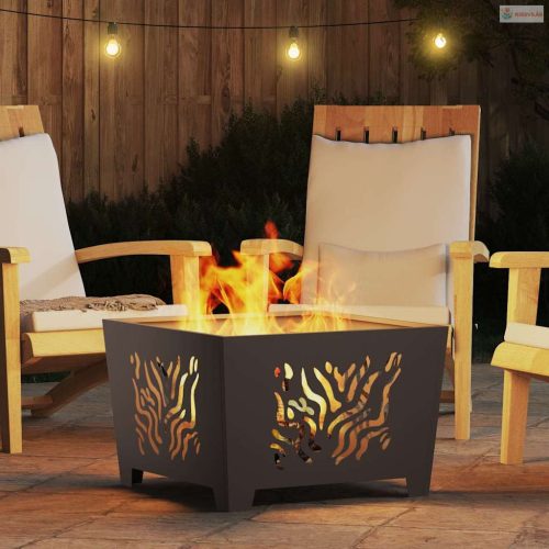 Tűzrakó Fekete 60 x 60 x 40 cm Acél