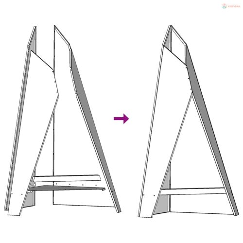 Tűzrakó Fekete 58 x 40 x 100 cm Acél