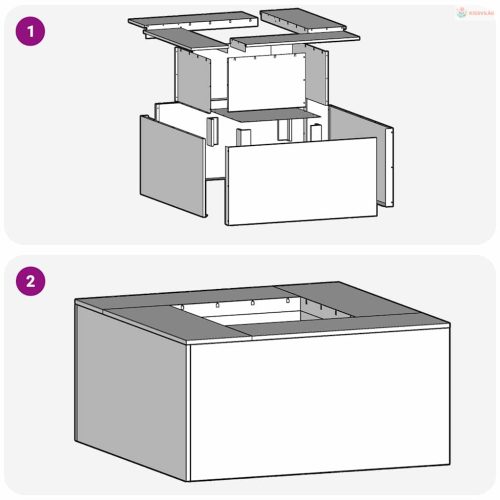 Tűzrakó Fekete 60 x 60 x 30 cm Acél