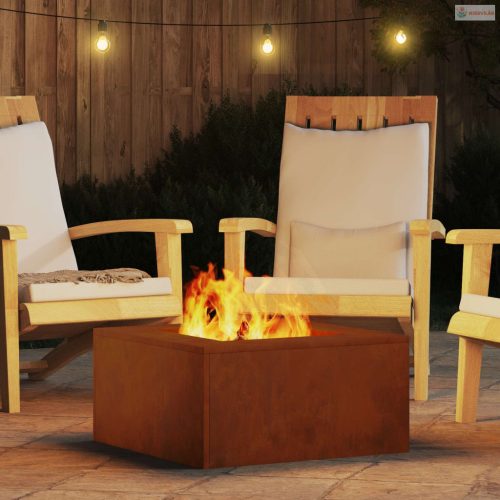 Tűzrakó Barna 60 x 60 x 30 cm Időjárásálló acél