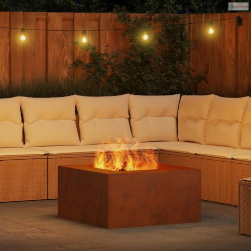 Tűzrakó Barna 80 x 80 x 40 cm Időjárásálló acél