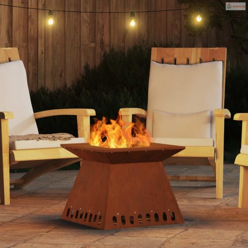 Tűzrakó Barna 48 x 48 x 40 cm Időjárásálló acél