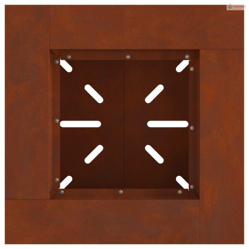 Tűzrakó Barna 48 x 48 x 40 cm Időjárásálló acél