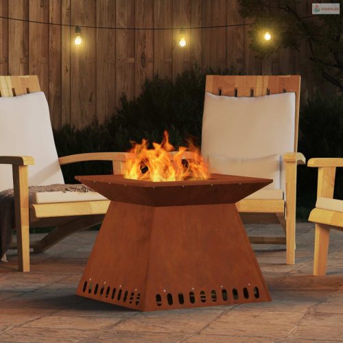 Tűzrakó Barna 60 x 60 x 50 cm Időjárásálló acél