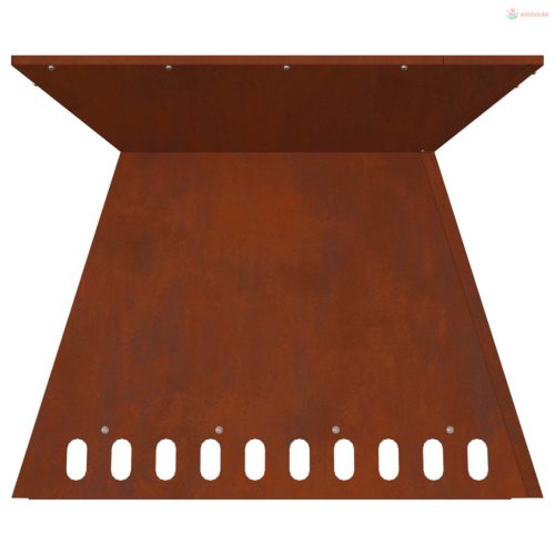 Tűzrakó Barna 60 x 60 x 50 cm Időjárásálló acél