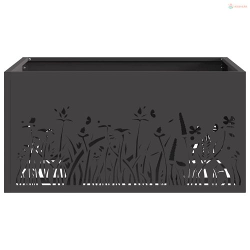 Tűzrakó Fekete 60 x 60 x 30 cm Acél