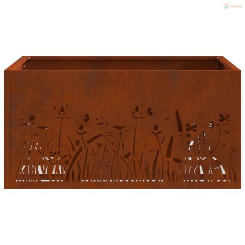 Tűzrakó Barna 60 x 60 x 30 cm Időjárásálló acél