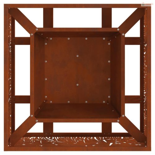 Tűzrakó Barna 60 x 60 x 30 cm Időjárásálló acél