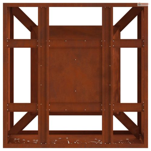 Tűzrakó Barna 60 x 60 x 30 cm Időjárásálló acél