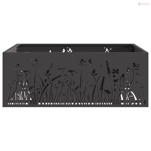 Tűzrakó Fekete 80 x 80 x 30 cm Acél