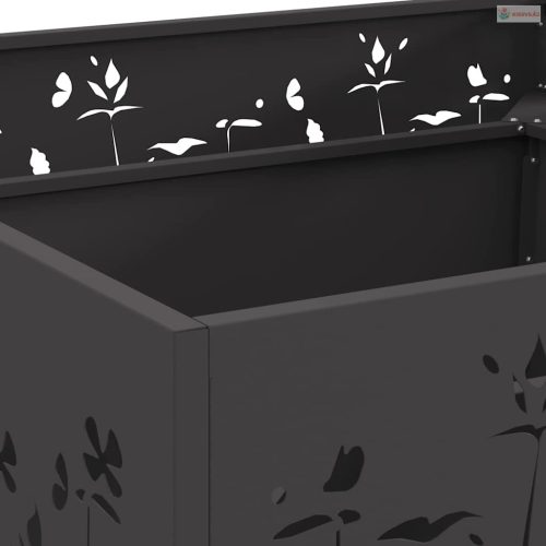 Tűzrakó Fekete 80 x 80 x 30 cm Acél