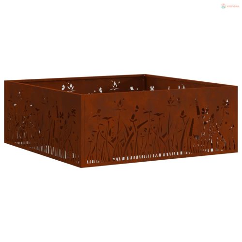 Tűzrakó Barna 80 x 80 x 30 cm Időjárásálló acél