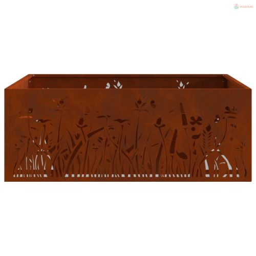 Tűzrakó Barna 80 x 80 x 30 cm Időjárásálló acél