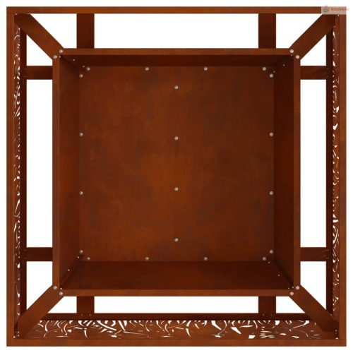 Tűzrakó Barna 80 x 80 x 30 cm Időjárásálló acél