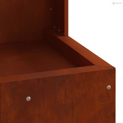 Tűzrakó Barna 35 x 35 x 100 cm Időjárásálló acél