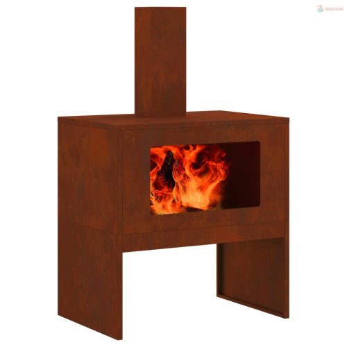 Tűzrakó Barna 60 x 40 x 96 cm Időjárásálló acél