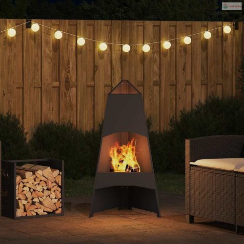 Tűzrakó Fekete 50 x 50 x 95 cm Acél