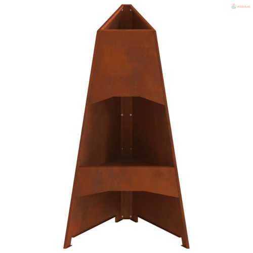 Tűzrakó Barna 50 x 50 x 95 cm Időjárásálló acél