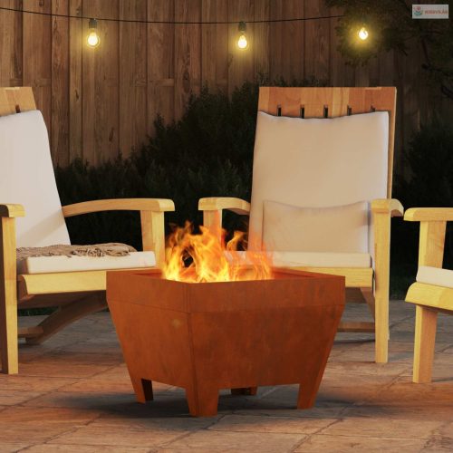 Tűzrakó Barna 50 x 50 x 38 cm Időjárásálló acél