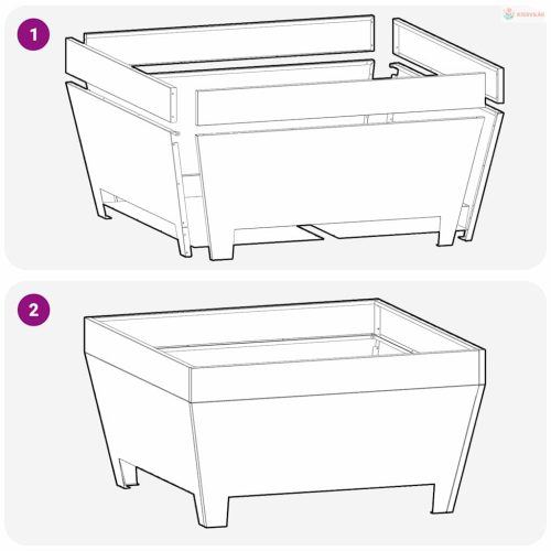 Tűzrakó Fekete 80 x 80 x 43 cm Acél