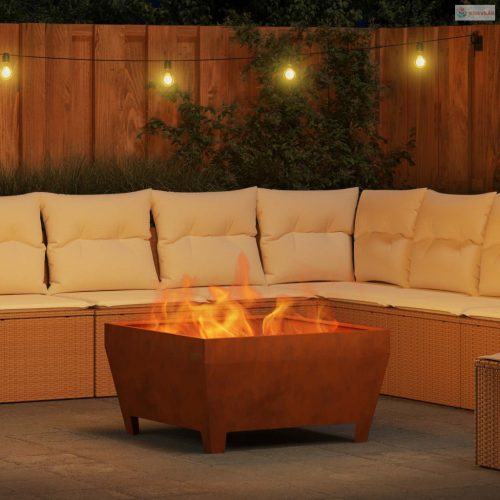 Tűzrakó Barna 80 x 80 x 43 cm Időjárásálló acél