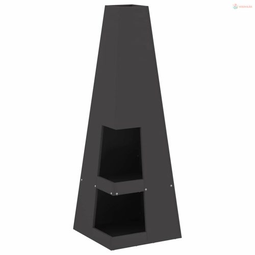 Tűzrakó Fekete 35 x 35 x 100 cm Acél